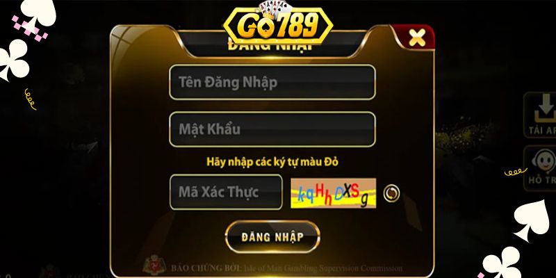 Các bước đăng nhập vào Go789