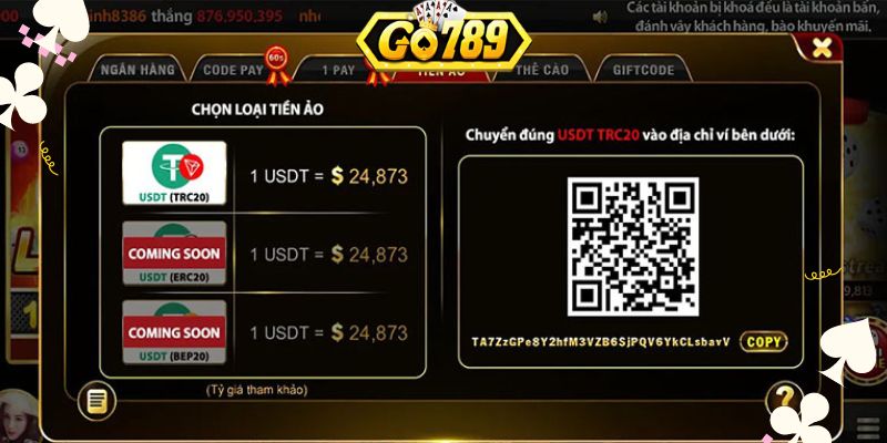 Nạp tiền nhanh chóng với mã QR