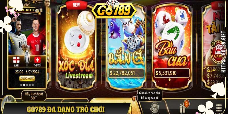 Đa dạng kho game cực nổi bật