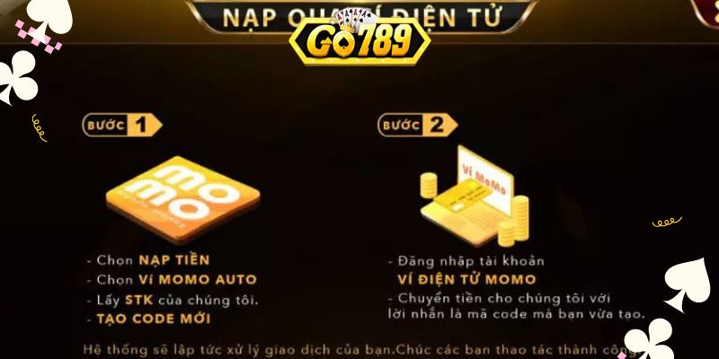 Nạp tiền Go789 qua ví điện tử
